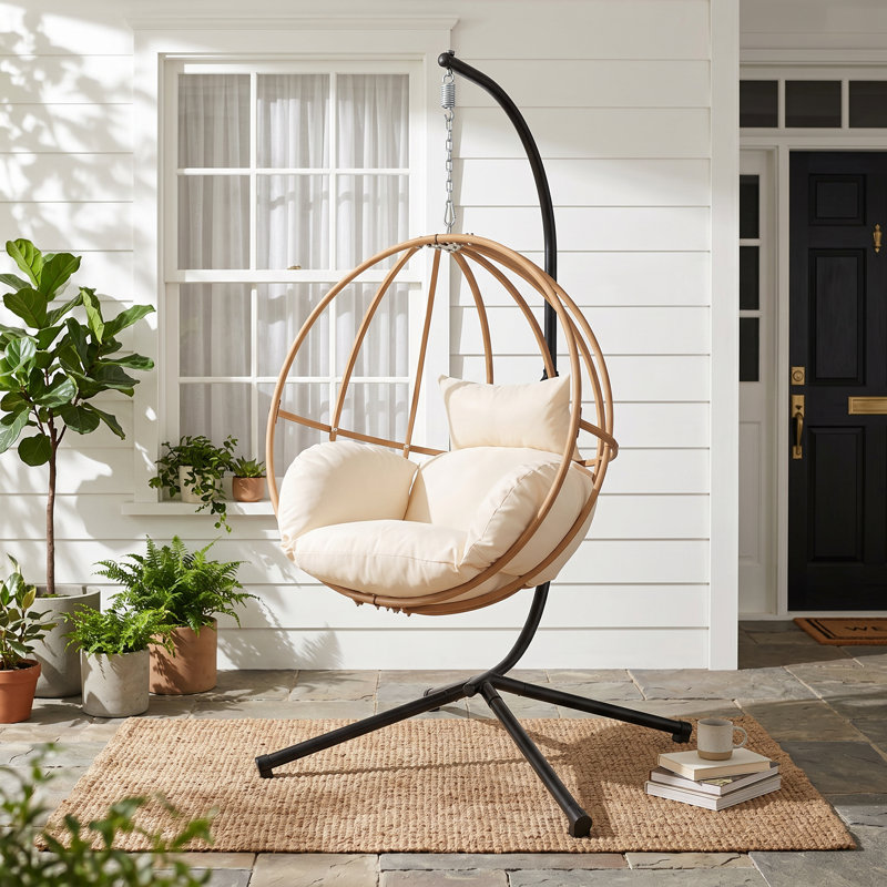 Balancelle avec support et coussin Allenhurst, Beige