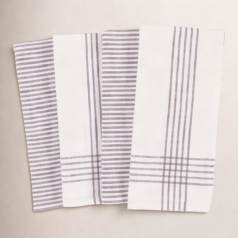 Coverty Cotton Stripe Kitchen Towel Linen Set, Spice