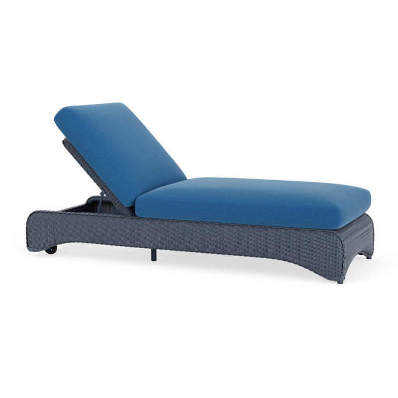 Loom Outdoor Chaise Lounge, Denim Blue, Deering Cadet