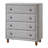 Cleo 4 Storage Drawers Chest, Gray Boucle