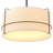 2-Light Steel Pendant Light with Fabric Shade