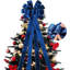 Décorations d'arbre de Noël pour les fêtes du dimanche et les mariages saisonniers (bleu)