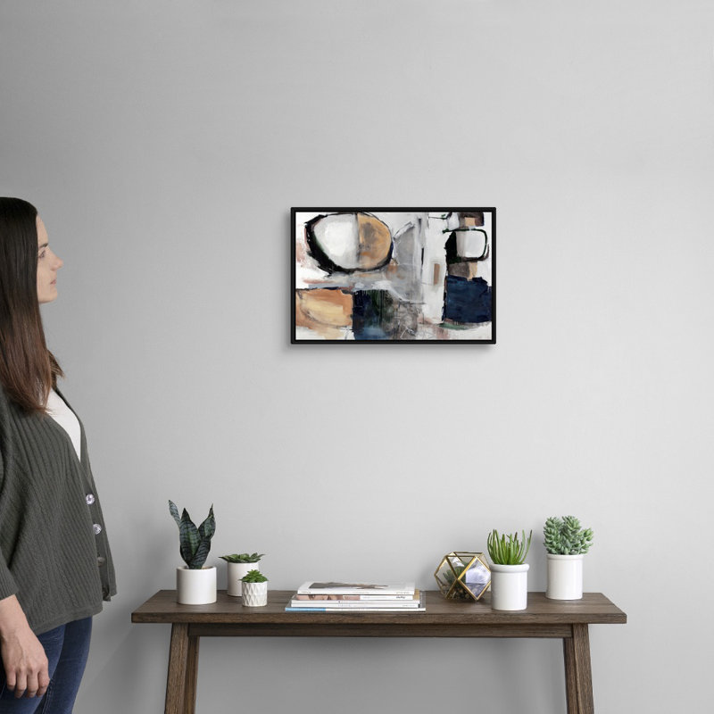 «Abstract Sound II» par Jodi Maas, reproduction d'art sur toile, Cadre flottant noir, H 14 po x l 20 po x P 1,75 po