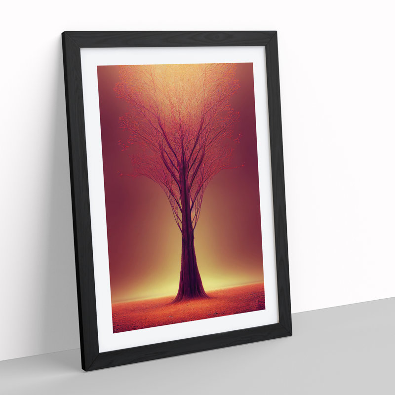 The Ethereal Tree No.4 - Single Picture Frame Print, 64cm H x 46cm W x 2cm D, Black