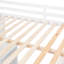 Lit mezzanine double - blanc. Tiroirs, bureau et garde-robe inclus. Fabrication. Pas de sommier tapissier. L 78,3 po x l 56,7 po x H 65 po. Pour un sommeil confortable Blanc avec solution de chambre polyvalente pour tous