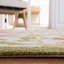 Tapis ivoire / vert en laine crocheté à la main Hollander-21274576