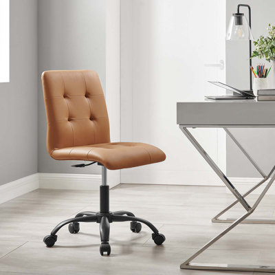 Modway Prim Armless Vegan Leather Office Chair