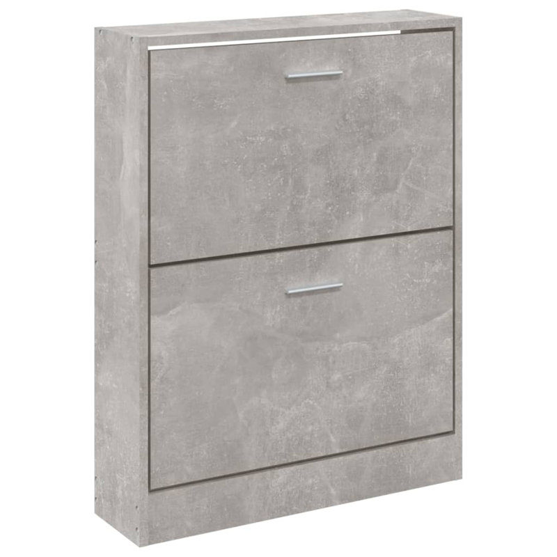 6 Pair Shoe Storage Cabinet, Concrete Grey