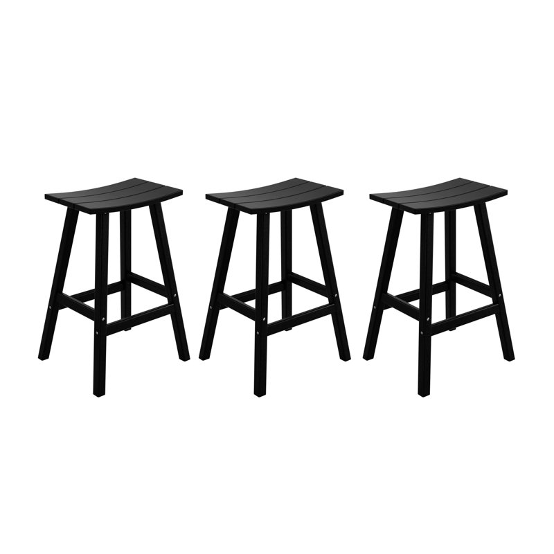 Laguna Outdoor Stool, Black, Bar Stool (29" Seat Height)