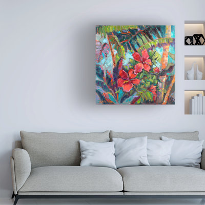 Wrapped Canvas Wall Art - Vision Studio 'Splash Of The Tropics Ii' Wall Art for Living Room, Bedroom, or Office Décor - 18x18