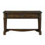Console classique de style classique brun avec 2 tiroirs et, pour coulisses de service, rectangulaire et coulissante de 50 po de longueur