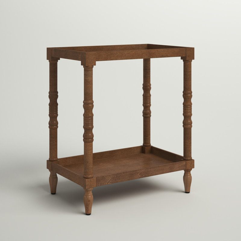 Table de bout avec rangement Bublitz, Brun