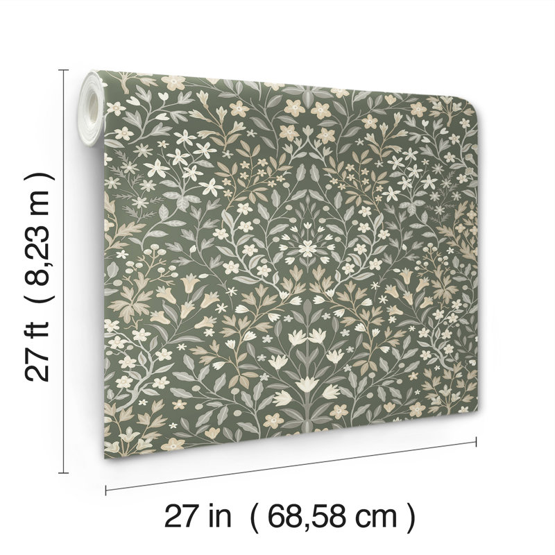 Garden Terrace Wallpaper, Green