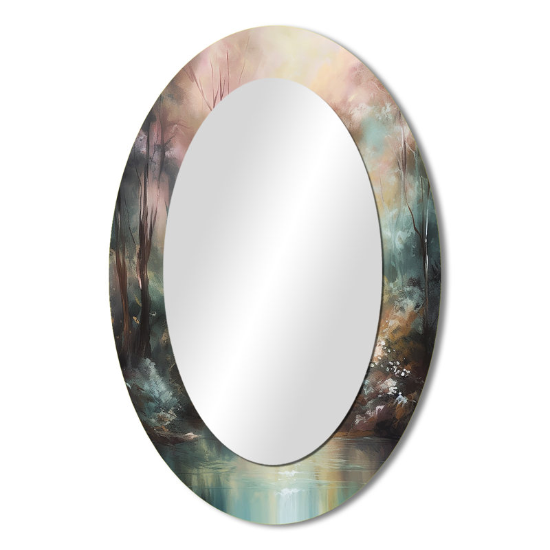 Miroir mural Whimsical Stream - Beige, 36 po x 24 po