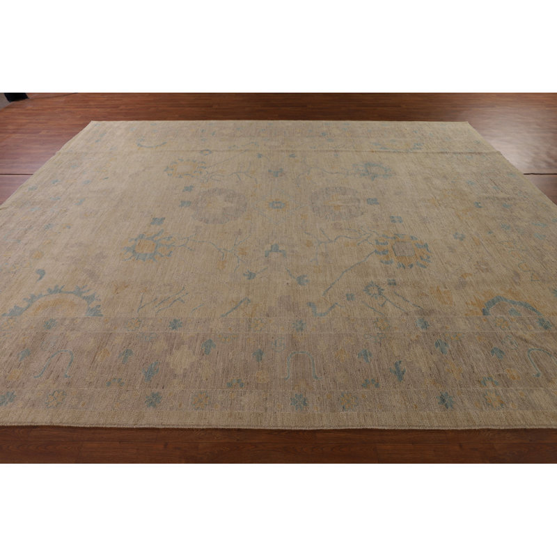 Vegetable Dye Oushak Turkish Area Rug 12