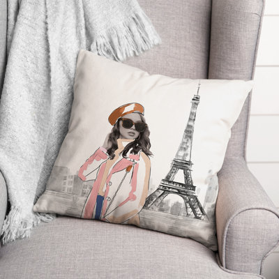 Housse et insert de coussin carré Fashionista in Paris
