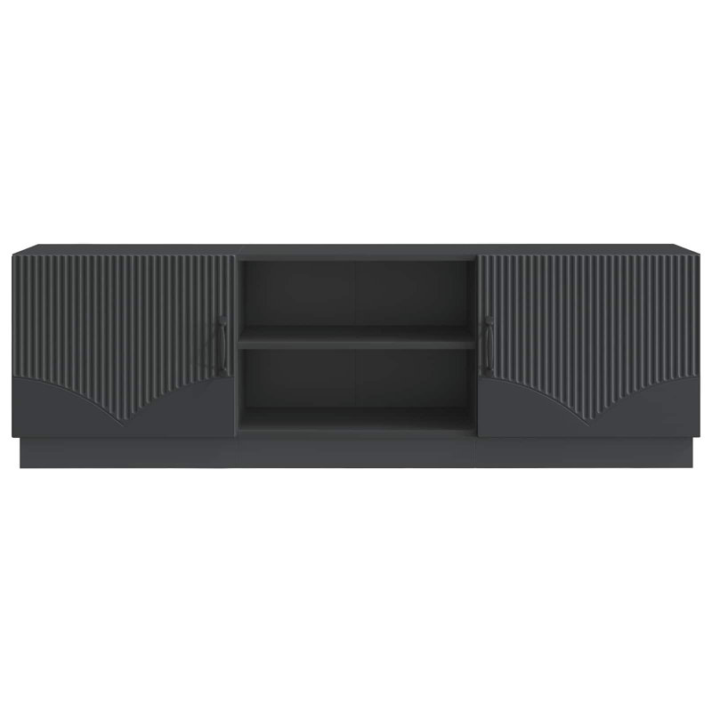Unfinished TV Stand, 47cm H x 150cm L x 31cm W, Black