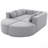 Boneless Couch Modular Sectional Sofa 114.9" Free-Combined Sofa Couch Sofa Bed Compression Sofa With Deep Seating And Curved Design For Living Room, Grey-18109136