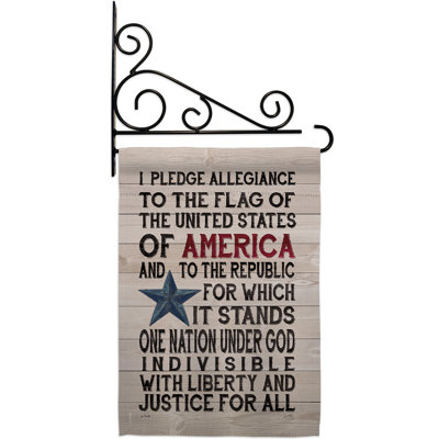 Double Sided 18.5'' H x 13'' W Polyester Independence Day Flag Set