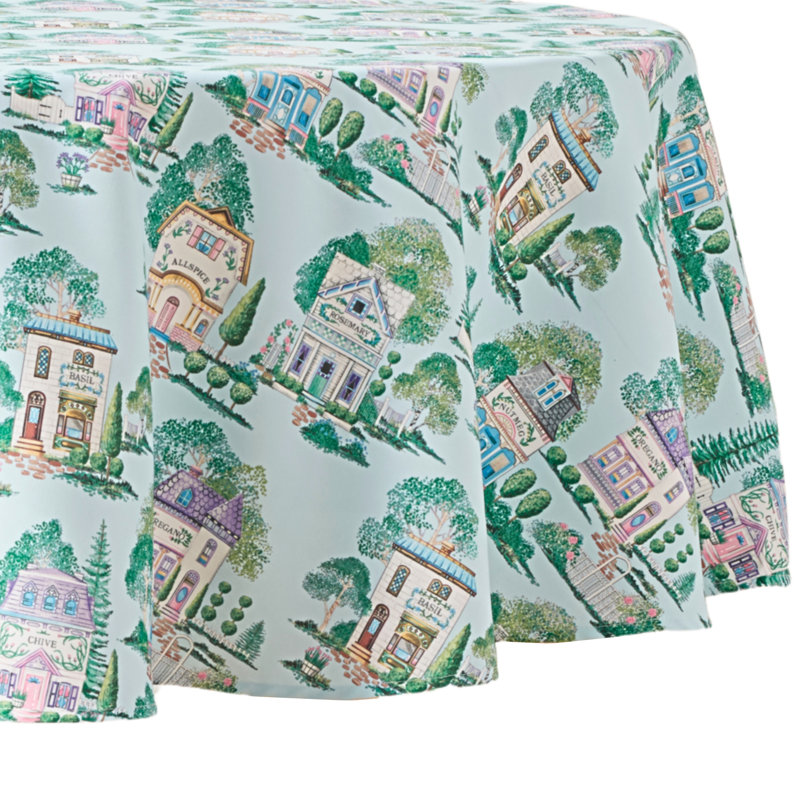 Lenox Spice Village Allover Tablecloth, 70" Round