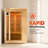 2-Person FAR Infrared Sauna with Bluetooth Speakers, Fast Heating Carbon Panels