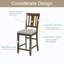 Chaises de salle à manger seulement, ensemble de chaises de salle à manger à hauteur de comptoir pour 4 personnes, chaise de cuisine avec siège rembourré