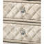 Table de chevet en velours beige Lucienne
