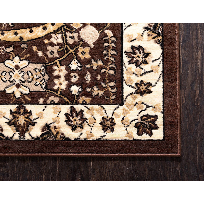 Kashan Floral Indoor Rug, Rectangle 9' x 12'