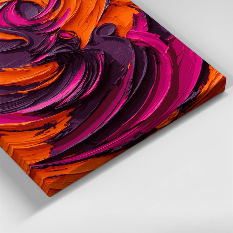 Art mural abstrait sur toile rouge figuratif, H 30 po x l 20 po