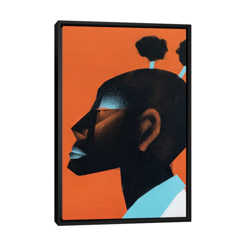 Cabeca II by VCalvento - Print on Canvas, 101.6 cm H x 66.04 cm W, Black Framed