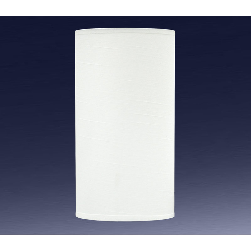Abat-jour tambour en lin H 9 po x l 6 po (Uno) en blanc