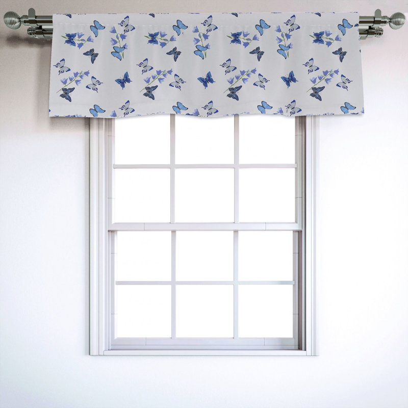 Sateen Animal Print Ruffled Window Valance