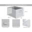 32 paniers de rangement pour tablettes, bacs de rangement pliables avec poignées, bacs de rangement en tissu pour l'organisation, gris clair, paquet de 3