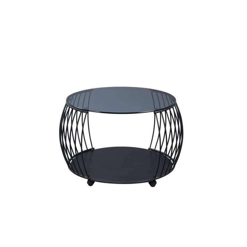 Apollo Wheel Coffee Table with Storage, 45cm H x 60cm W x 60cm D