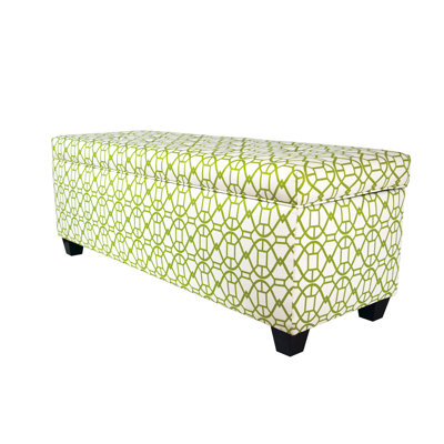 Banc de rangement à couvercle rabattable rembourré Seguis