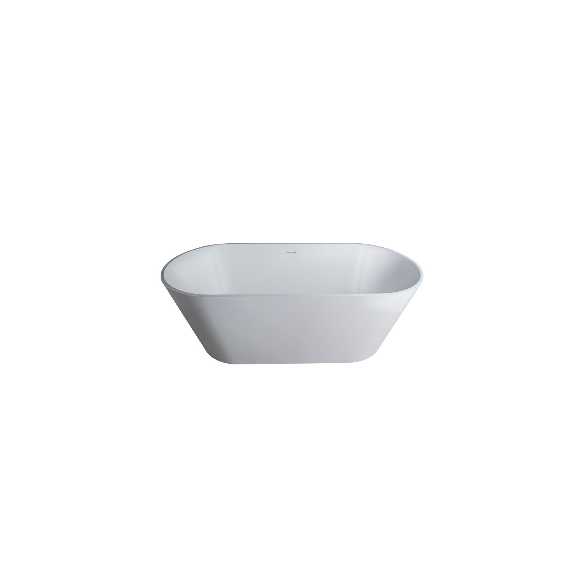Freestanding Soaking Acrylic Bathtub, White/Classic Chrome, 22.8" H x 31.9" W x 55.1" L