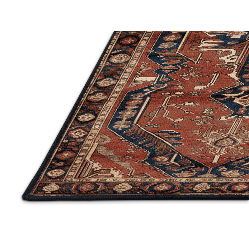 Machine Washable Persian Brown Area Rug, Runner 2' x 5'
