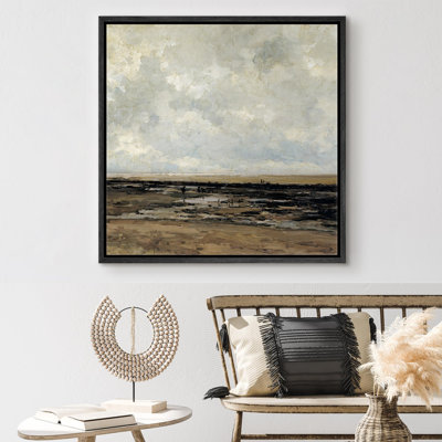 «Expansive Sky Over Low Tide Evocative Coastal Landscape», reproduction sur toile