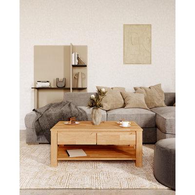 Emraan Four Leg Coffee Table with Storage