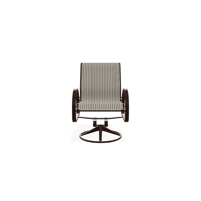 Fauteuil de patio pivotant Hiraku, Brun clair, Kona texturé