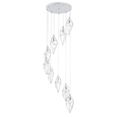 Plafonnier semi-encastré 9 lumières 24 po Suzman