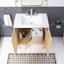 Meuble-lavabo autoportant de 30 po avec lavabo intégré en céramique blanche