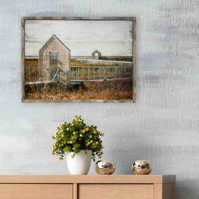 Wooden Boardwalk On Canvas Print