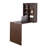 Basicwise Wall Mounted Folding Table with Shelves - Fold Down Murphy Workstation for Small Spaces - Space Saving Floating Solution, Wood, 34.25 x 23.5 x 59.5 in, Brown - Home Office Writing Surface-917023631