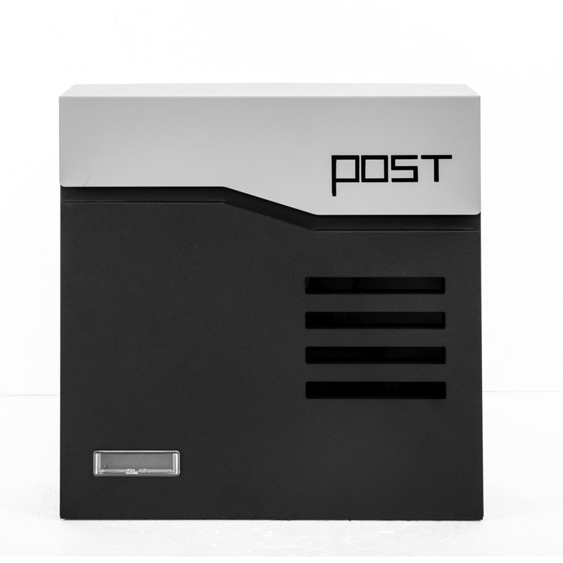 Fine Art Living Steel Wall Mounted Mailbox with Newspaper Compartment