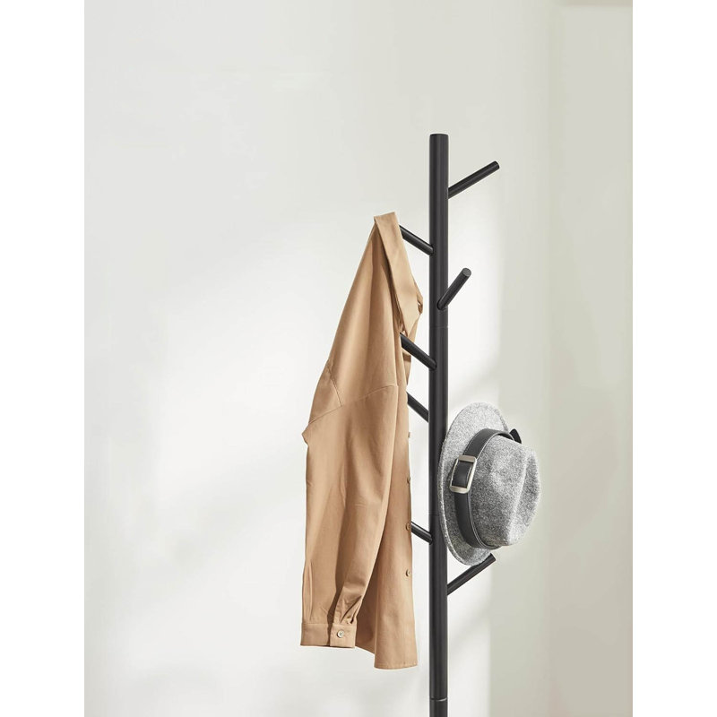 Freestanding 8 - Hook Coat Rack, Black