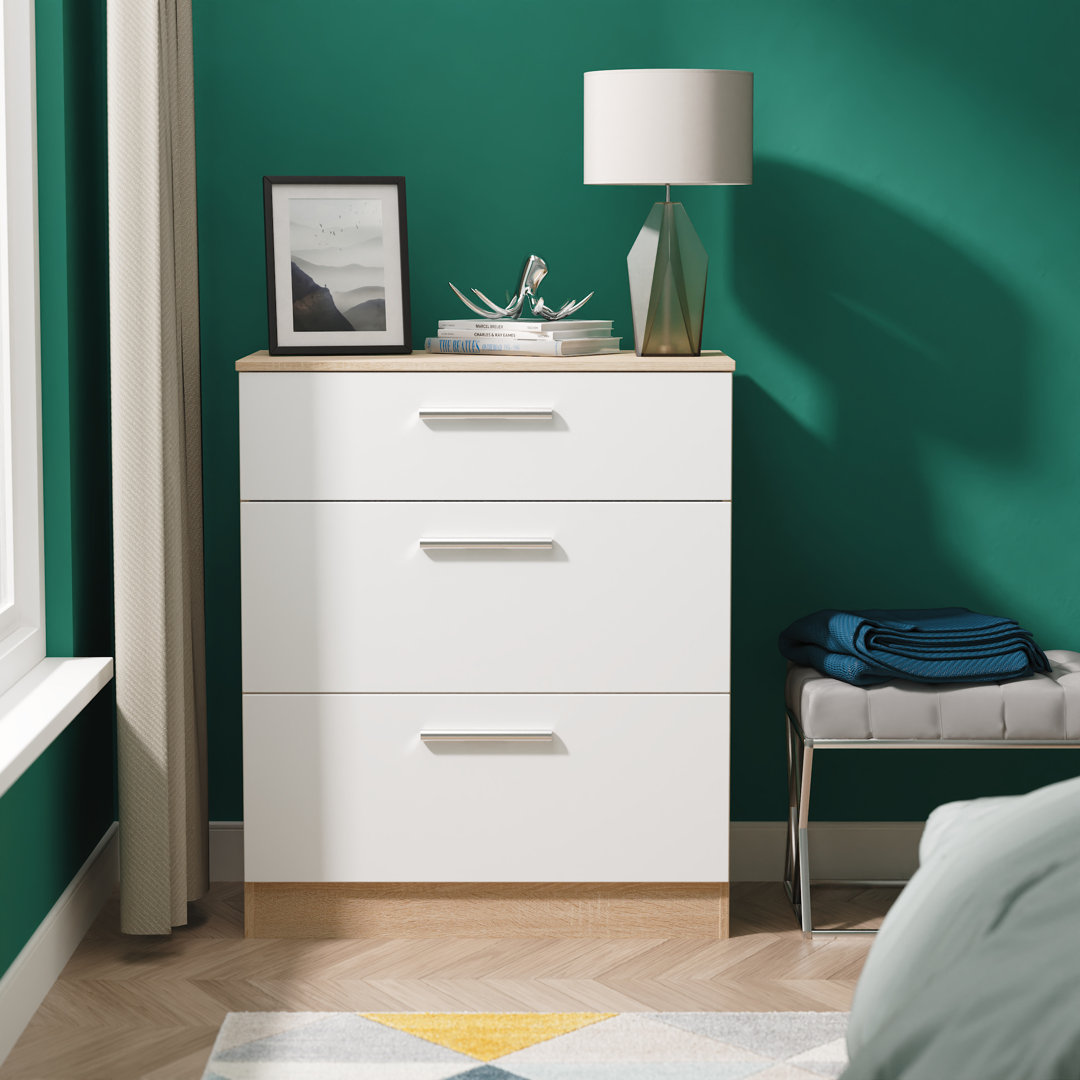 Bhaga 3 Drawer Deep Chest (Ready Assembled)