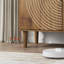 Buffet en noyer avec rainures