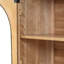 Grande armoire-buffet à 4 portes avec portes en verre, conception arquée et tablettes réglables pour un usage domestique polyvalent-487640188