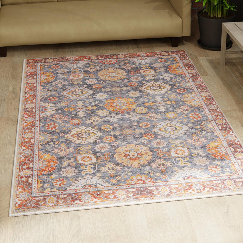 Mackenson Performance Chenille Floral Indoor Rug, Rectangle 9'5" x 13'1"
